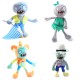 Дешевый набор игрушек - в комплекте четыре зомби - попуас, шут, ковбой и пляжный зомби - купие набор дешево